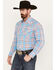 Image #2 - Wrangler Men's Logo Plaid Print Long Sleeve Western Snap Shirt, Multi, hi-res