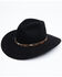 Image #1 - Rodeo King Tracker 5X Felt Western Fashion Hat, Black, hi-res