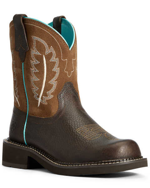 Image #1 - Ariat Women's Heritage Feather II Performance Western Boots - Round Toe, Brown, hi-res