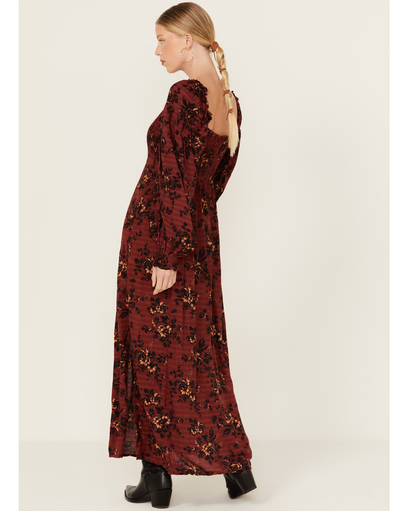 Free people long sleeve dress shop