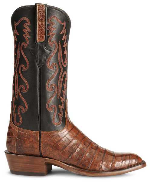 Lucchese Handmade Classics Caiman Ultra Belly Cowboy Boots - Medium Toe, Rust, hi-res