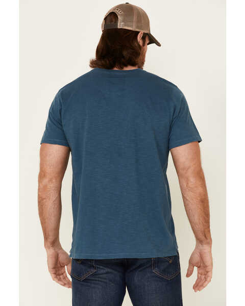 Image #4 - North River Men's Solid Slub Short Sleeve T-Shirt , Teal, hi-res