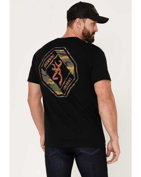 Browning Men's Buckmark Western T-Shirt, Black, hi-res