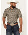 Image #1 - Cody James Men's Down The Road Paisley Print Short Sleeve Snap Western Shirt, Ivory, hi-res
