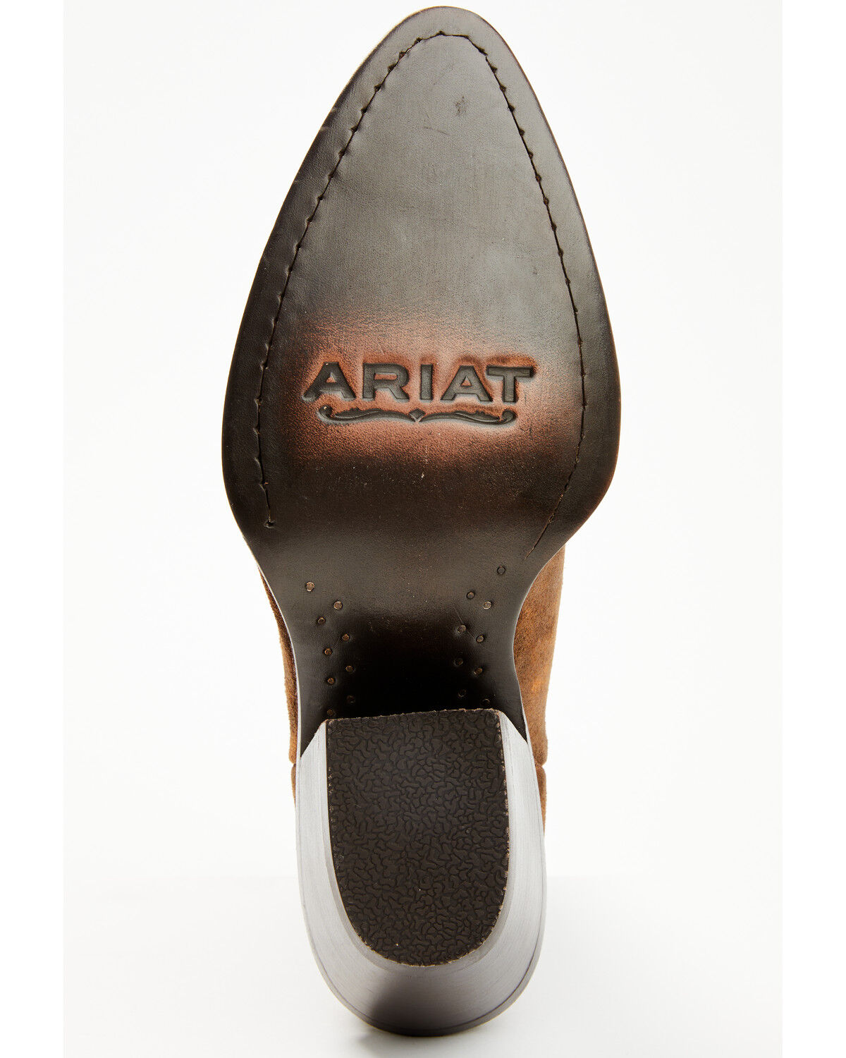 Image #7 - Ariat Women's Shiloh Suede Booties - Round Toe, Brown, hi-res