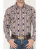 Image #3 - RANK 45® Men's White Mountain Southwestern Striped Print Long Sleeve Snap Stretch Western Shirt, Multi, hi-res