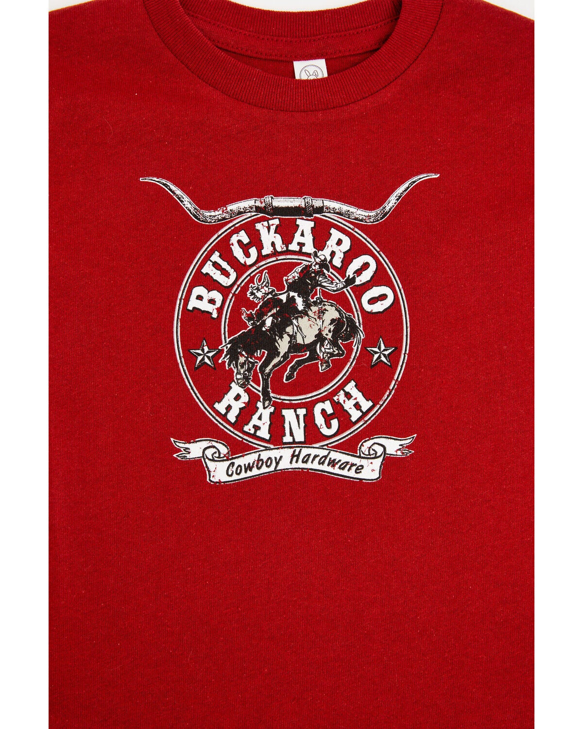 Image #2 - Cowboy Hardware Toddler Boys' Buckaroo Ranch Short Sleeve Graphic T-Shirt, Red, hi-res