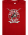 Image #2 - Cowboy Hardware Toddler Boys' Buckaroo Ranch Short Sleeve Graphic T-Shirt, Red, hi-res