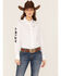 Image #1 - Ariat Women's R.E.A.L. Team Kirby Logo Long Sleeve Button Down Stretch Shirt, White, hi-res