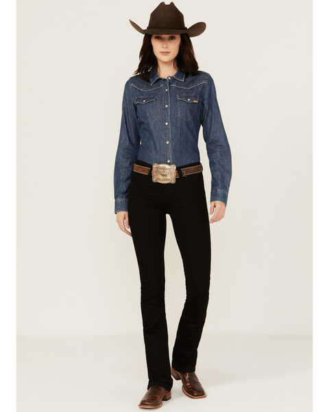 Image #1 - Kimes Ranch Women's Betty Black Modest Bootcut Stretch Denim Jeans, Black, hi-res