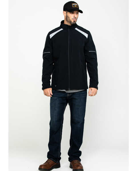 Image #6 - Hawx Men's Reflective Polar Fleece Moto Work Jacket - Tall , Black, hi-res