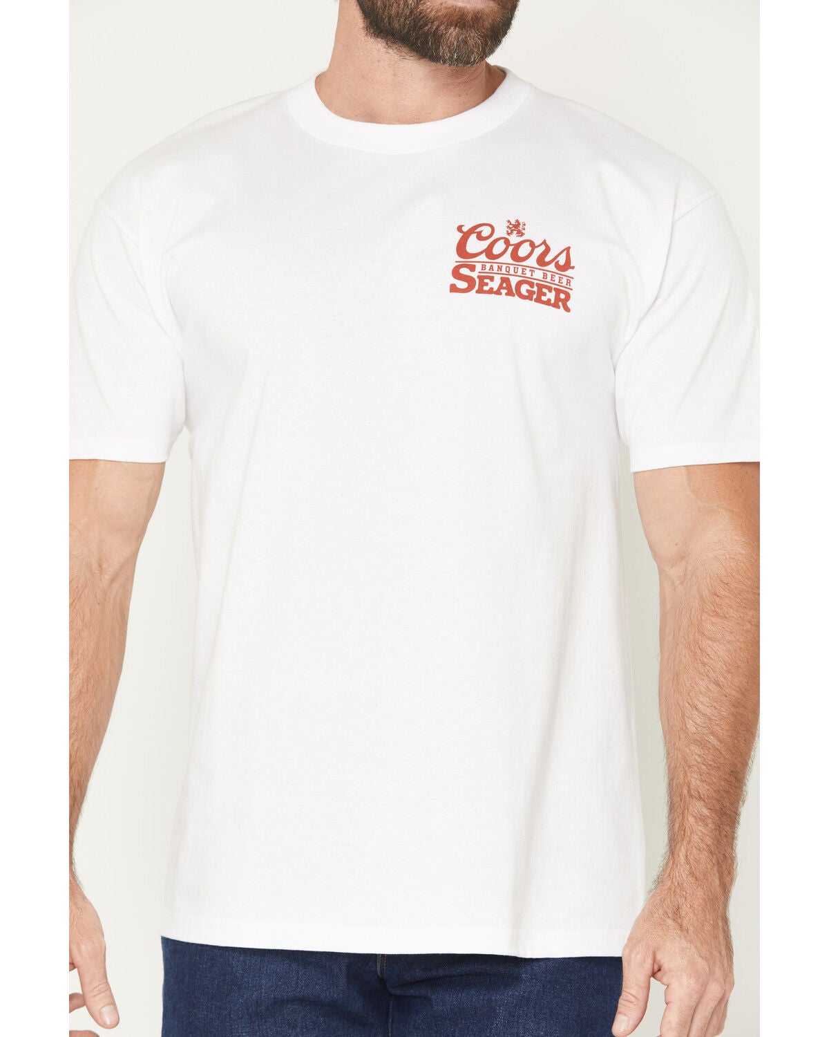 Image #3 - Seager X Coors Banquet Men's Bump Short Sleeve Graphic T-Shirt, White, hi-res