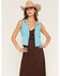 Image #1 - Shyanne Women's Faux Suede Fringe Vest, Bright Blue, hi-res