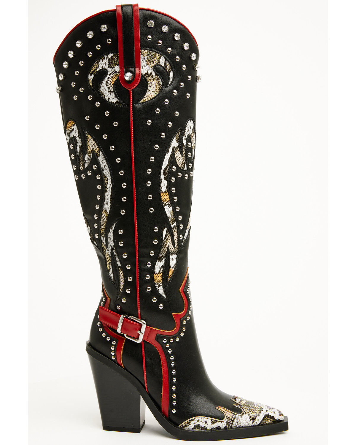Image #2 - Azalea Wang Women's Hyperion Tall Western Boots - Snip Toe, Black, hi-res