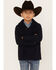 Image #1 - Cotton & Rye Boys' Cable Knit Sweater, Navy, hi-res
