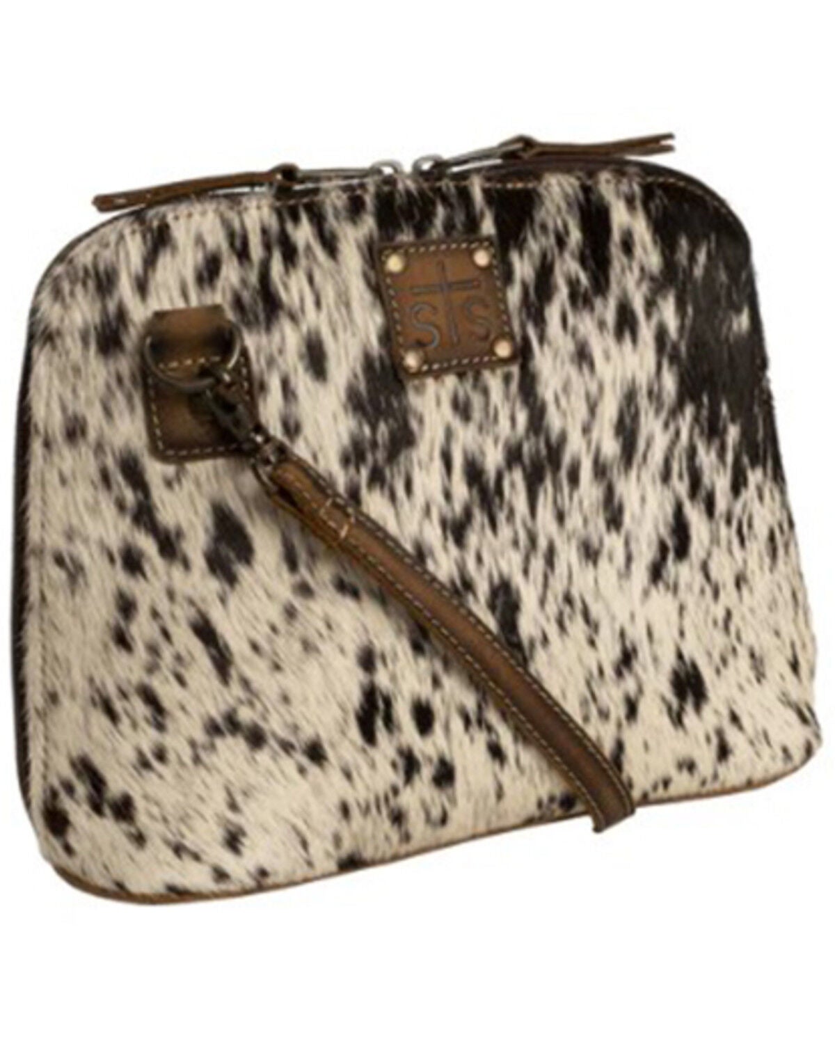 Image #2 - STS Ranchwear by Carroll Women's Wheezy Cowhide Crossbody Bag, Brown, hi-res