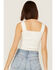 Image #3 - Shyanne Women's Ribbed Knit Sweater Tank Top, White, hi-res