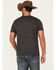 Image #4 - Rock & Roll Denim Men's Long Horn Short Sleeve Graphic T-Shirt, Charcoal, hi-res