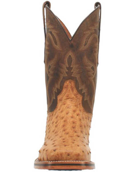 Image #4 - Dan Post Men's Kershaw Exotic Ostrich Skin Western Boots - Broad Square Toe, Tan, hi-res