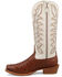 Image #3 - Twisted X Women's Exotic Full Quill Ostrich Western Boots - Square Toe, Chestnut, hi-res