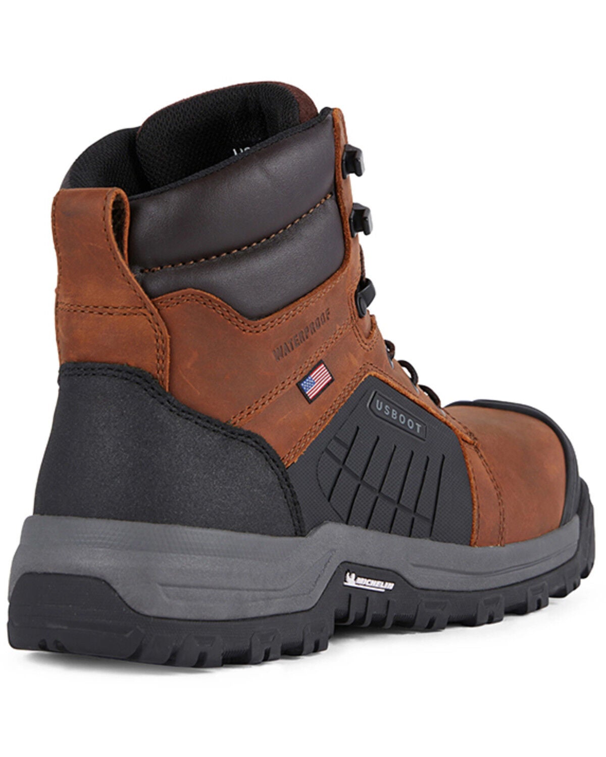 Image #3 - US Boot Men's 6" Handler Waterproof Work Boots - Composite Toe, Brown, hi-res