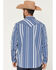 Image #4 - Moonshine Spirit Men's Bloom Striped Long Sleeve Snap Western Shirt, Blue, hi-res