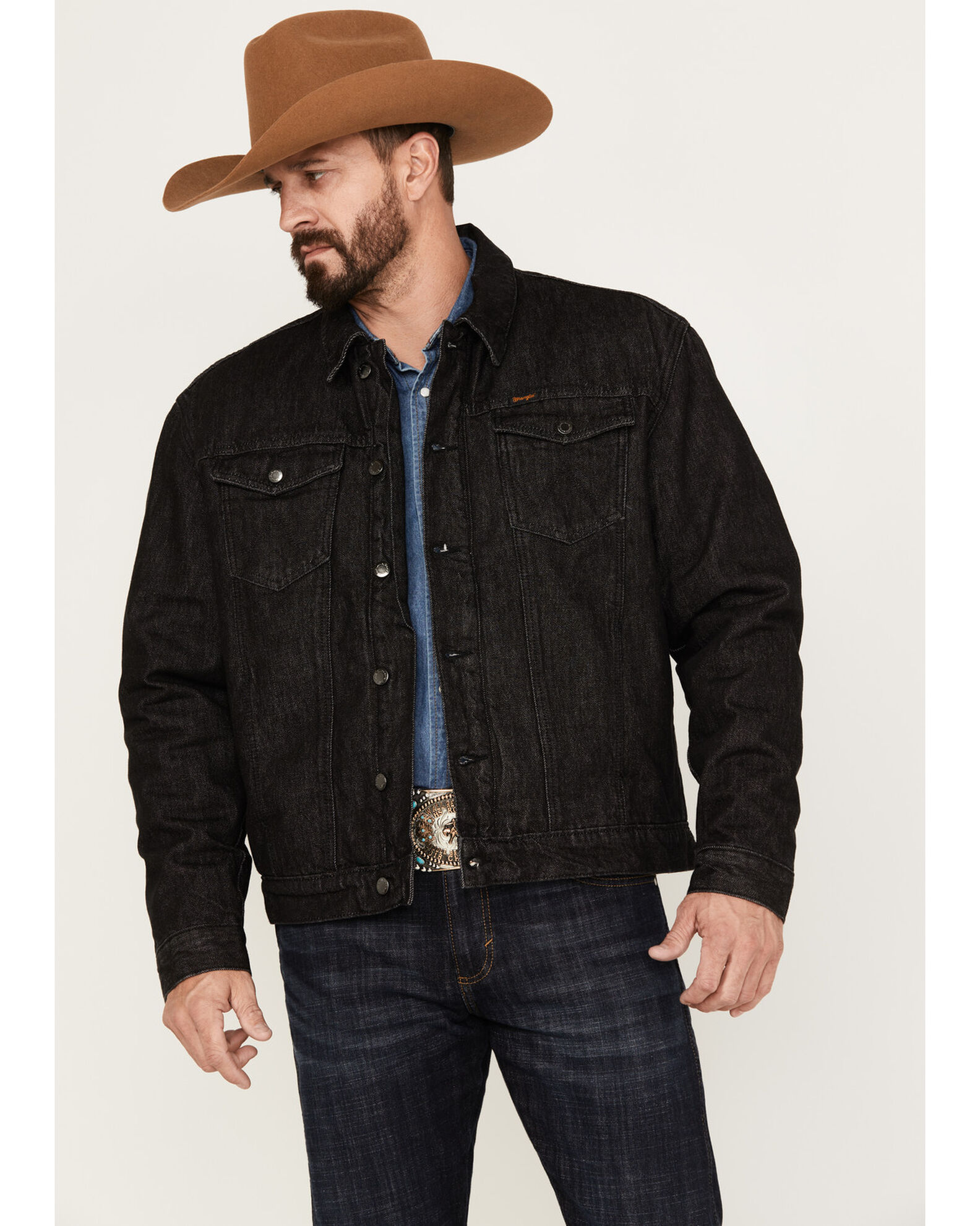 Wrangler Men s Sherpa Lined Button Down Denim Jacket