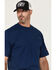 Image #4 - Hawx Men's Eagle Short Sleeve Graphic Work Shirt, Indigo, hi-res