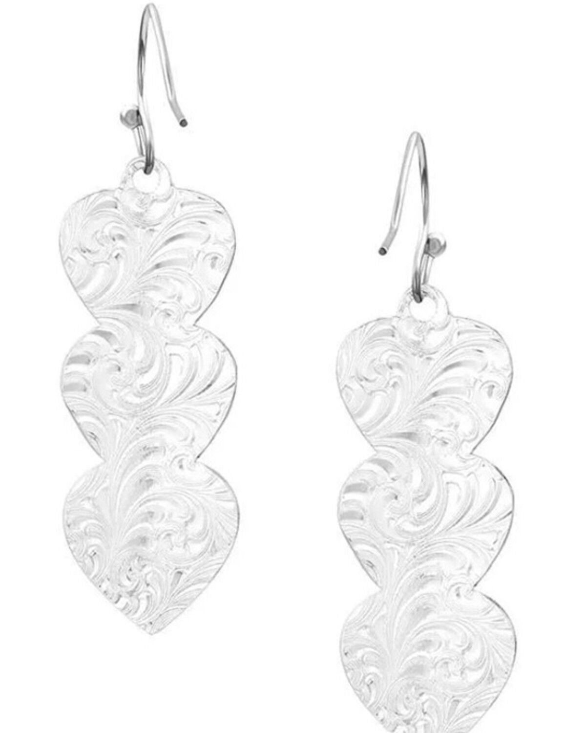 Image #2 - Montana Silversmiths Women's Pure Heart Earrings, Multi, hi-res