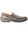 Twisted X Men's Woven Driving Moccasin Shoes - Moc Toe, Grey, hi-res