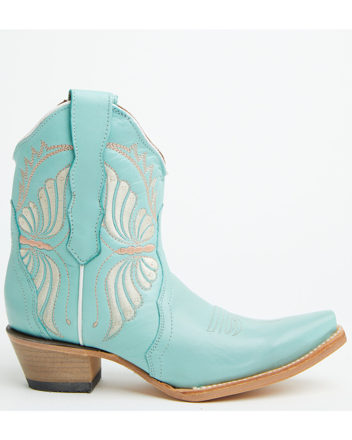 Image #2 - Circle G Women's Butterfly Western Booties - Snip Toe, Mint, hi-res