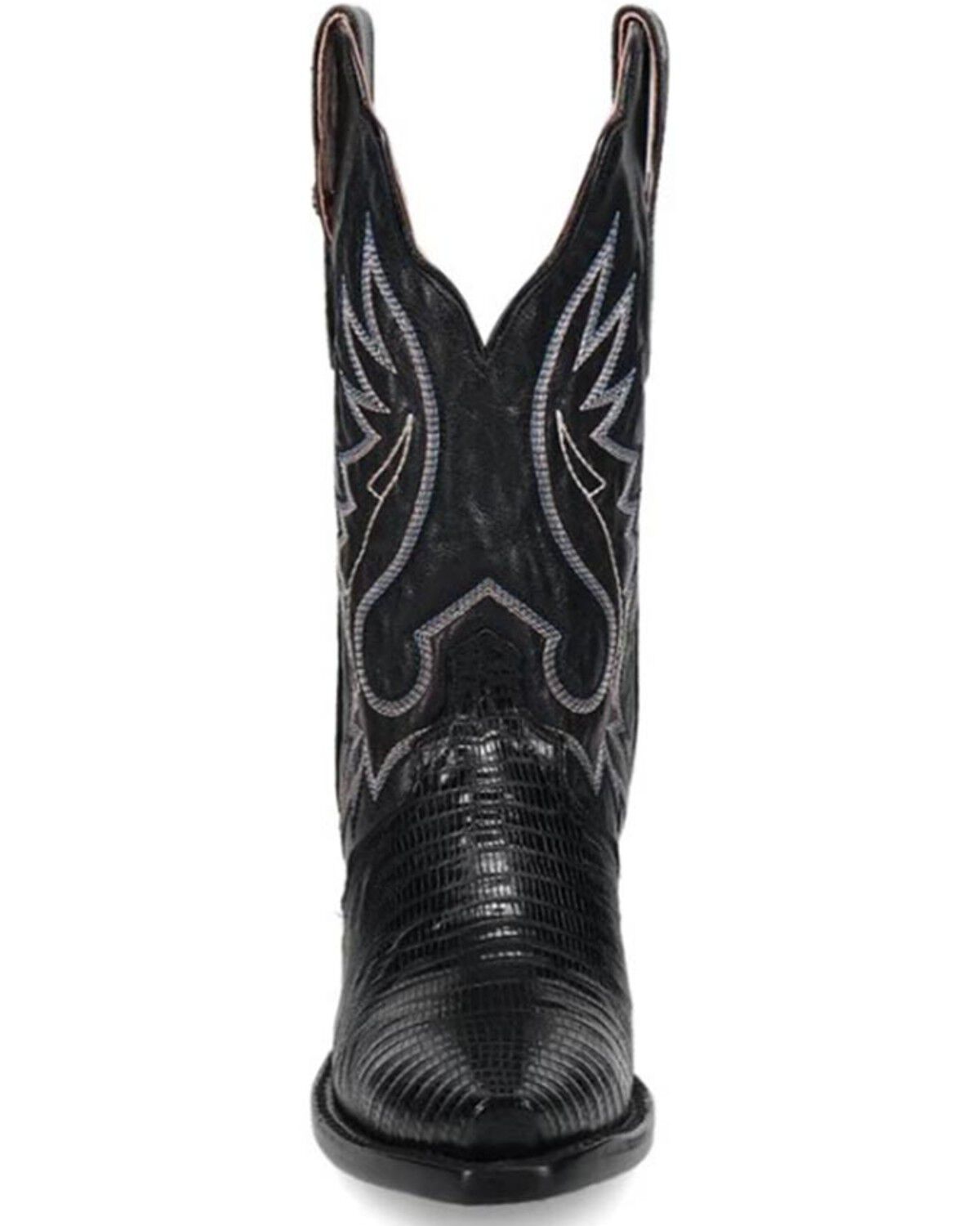 Image #4 - Dan Post Women's Exotic Lizard Celine Western Boots - Snip Toe, Black, hi-res