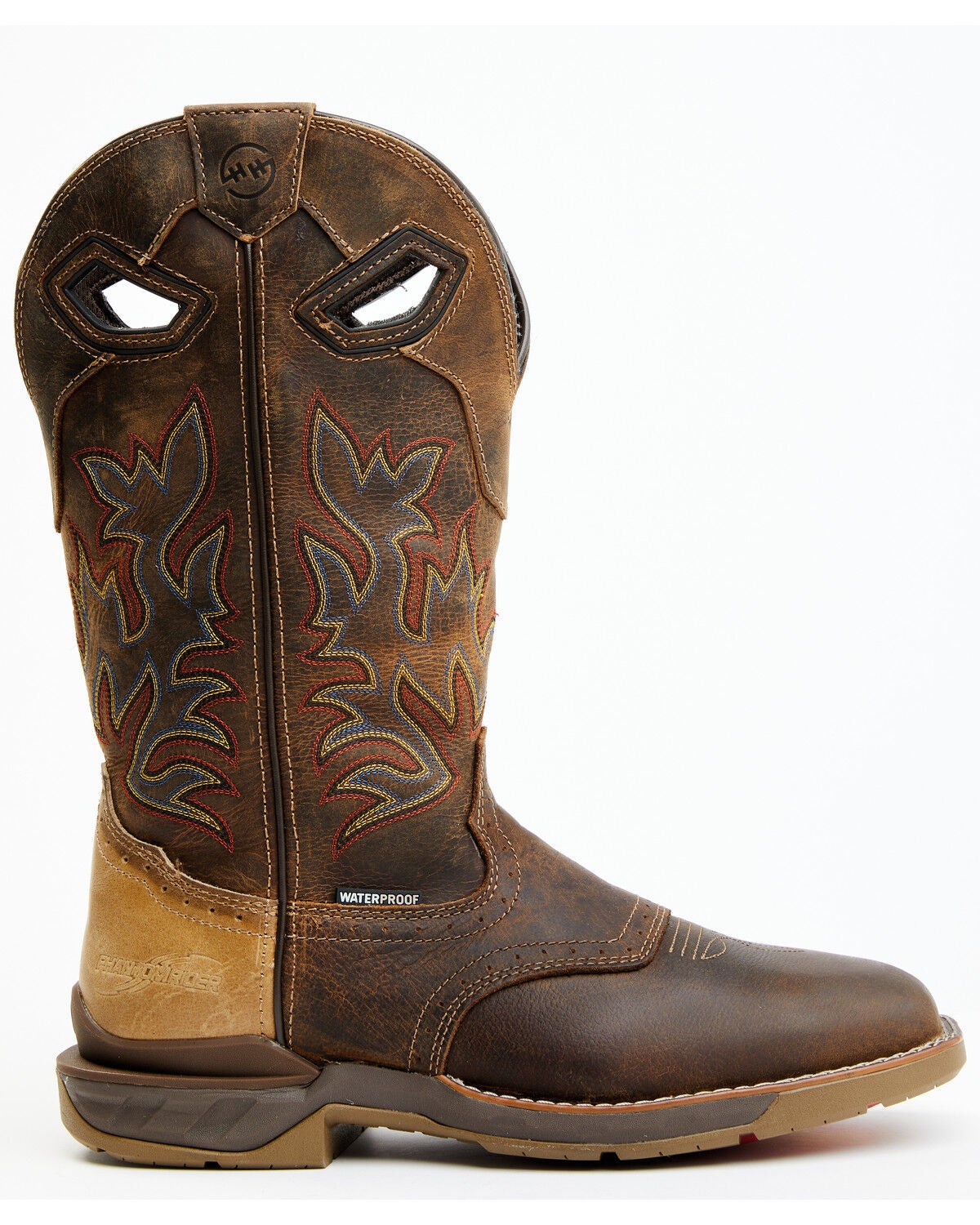 Image #2 - Double H Men's Malign Waterproof Performance Western Roper Boots - Broad Square Toe, , hi-res