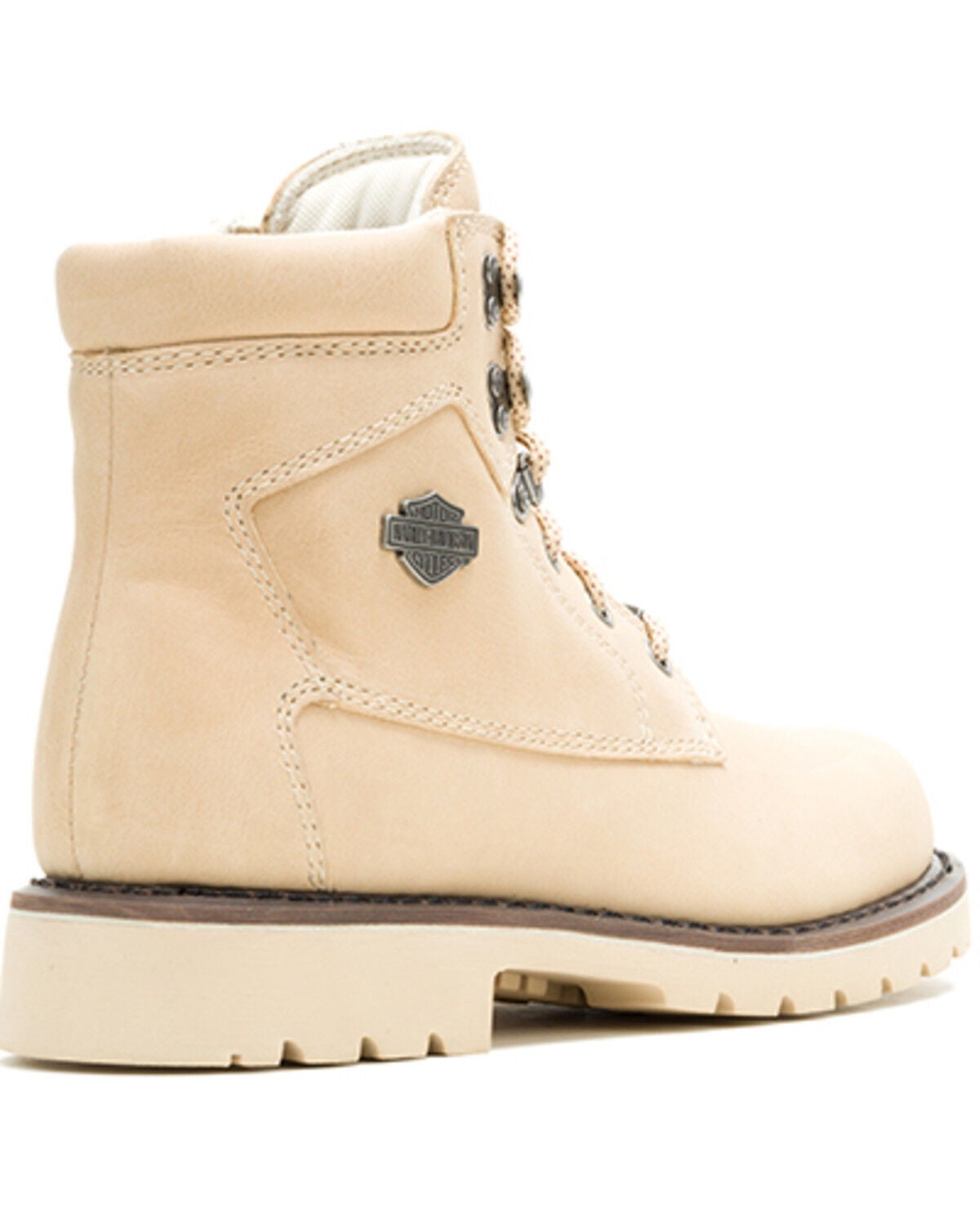 Image #4 - Harley Davidson Women's 5.5" Badlands Motorcycle Boots - Round Toe, Sand, hi-res