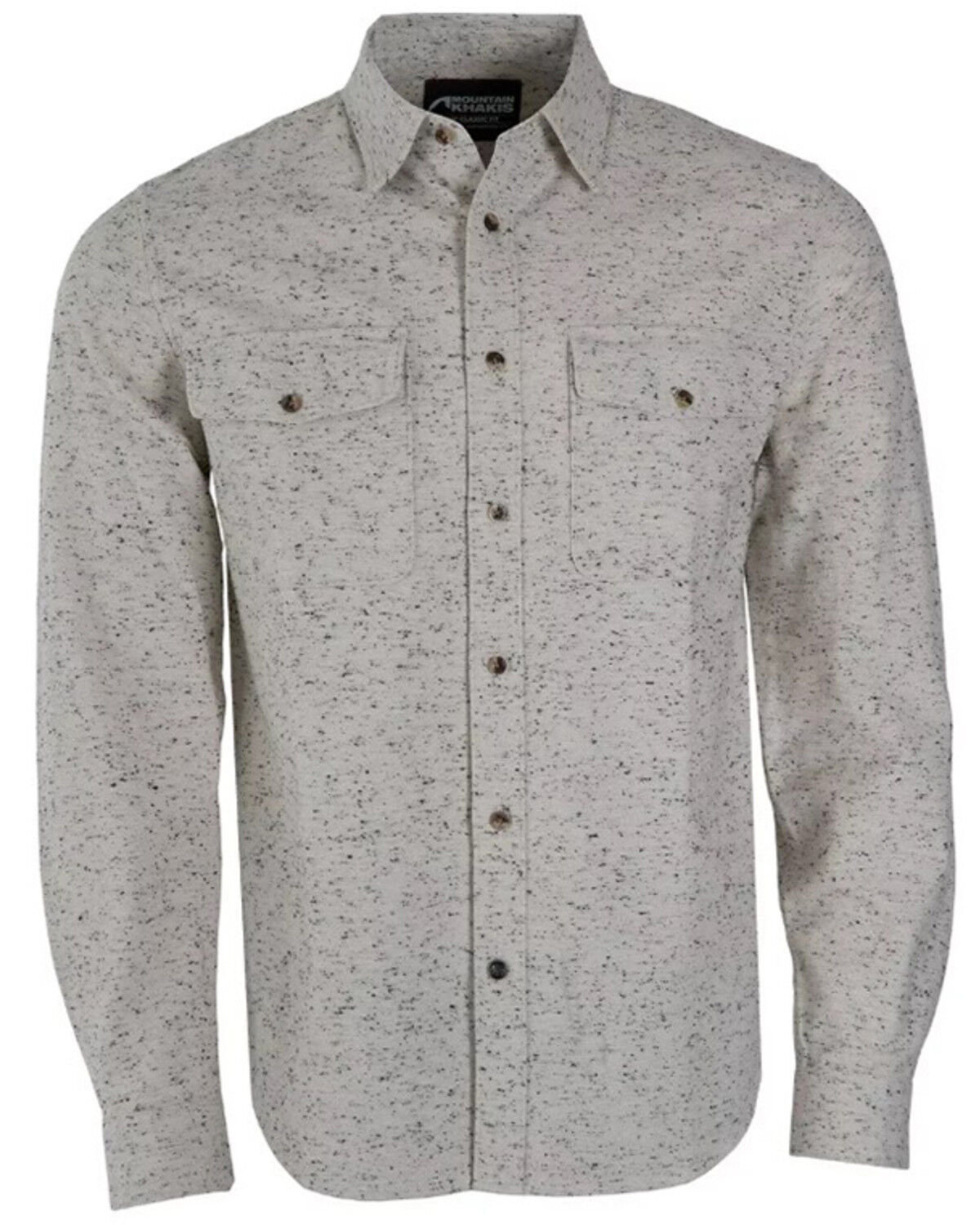 Image #1 - Mountain Khakis Men's Everett Long Sleeve Snap Stretch Shirt, Cream, hi-res