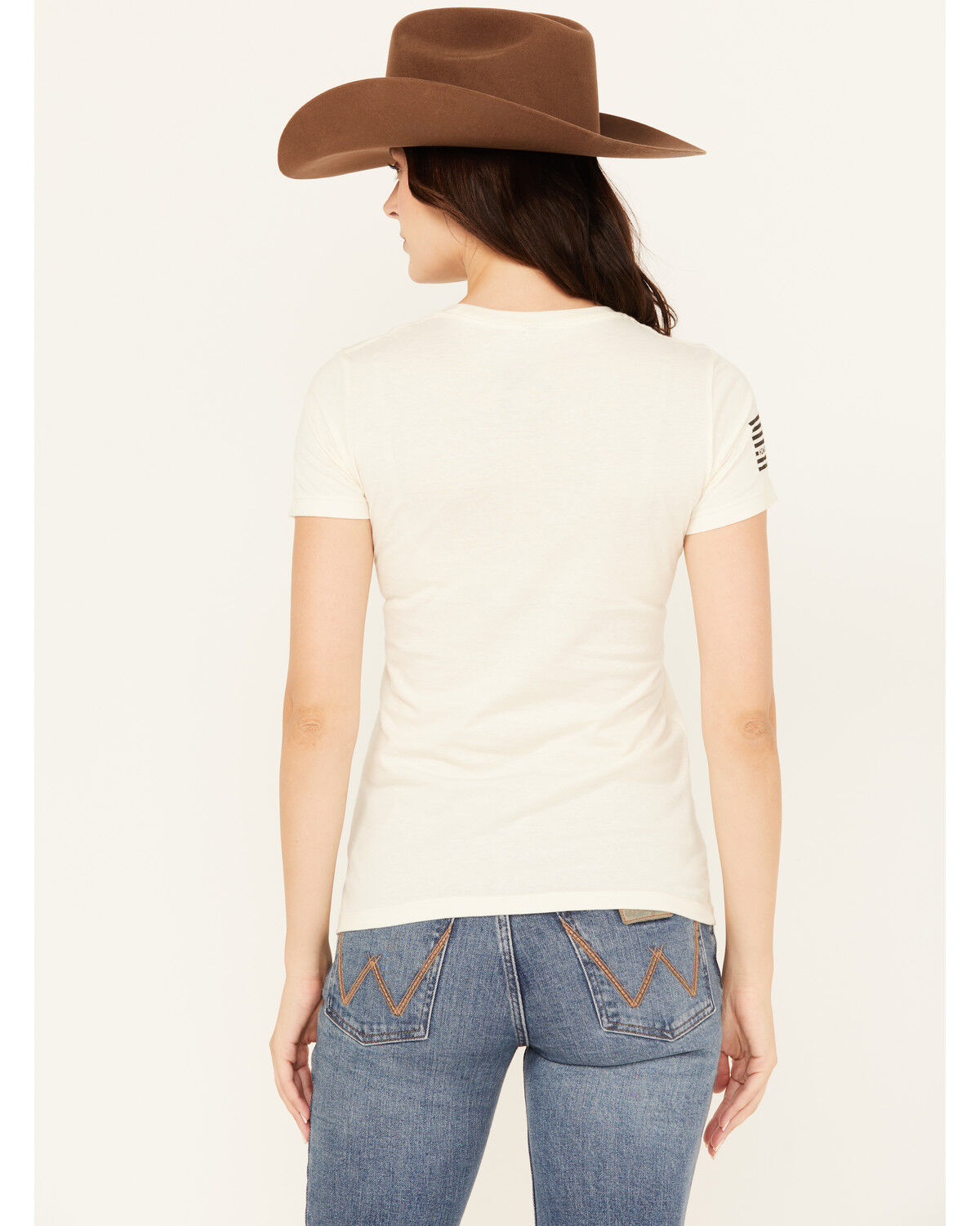 Image #4 - Howitzer Women's We The People Flag Short Sleeve Graphic Tee, Natural, hi-res