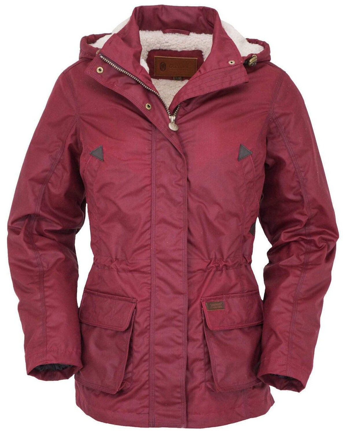 Image #1 - Outback Trading Co. Women's Berry Adelaide Oilskin Jacket - Plus, Red, hi-res