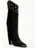 Image #1 - Wonderwest Women's Gloria Embellished Fringe Tall Western Boots - Snip Toe, Black, hi-res