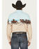 Image #4 - Panhandle Slim Men's Horse Border Print Long Sleeve Pearl Snap Western Shirt, Tan, hi-res