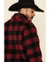 Wrangler Men's Red Buffalo Plaid 1/4 Sherpa Zip Pullover, Red, hi-res