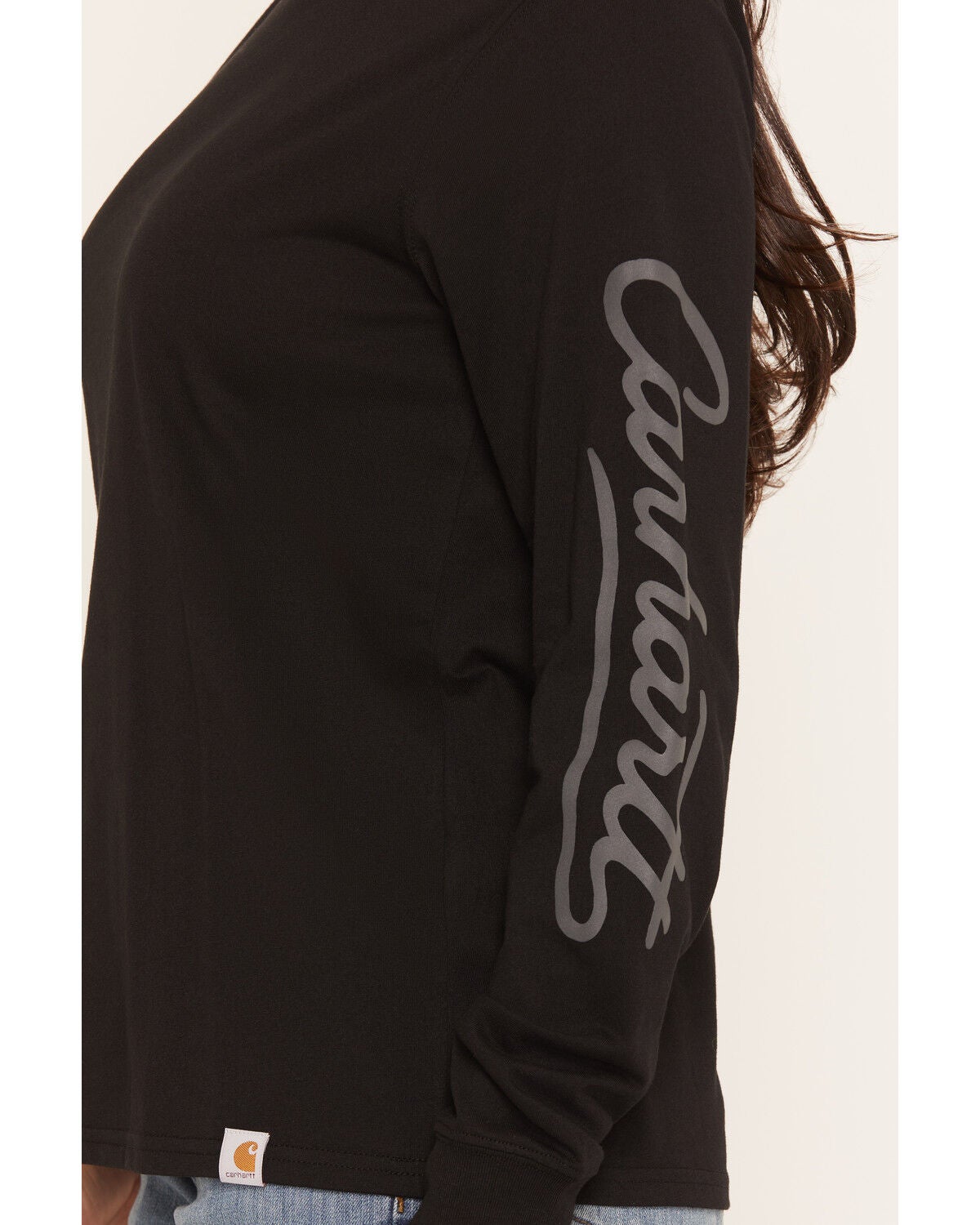 Image #3 - Carhartt Women's Irvine Loose Long Sleeve Work Shirt, Black, hi-res