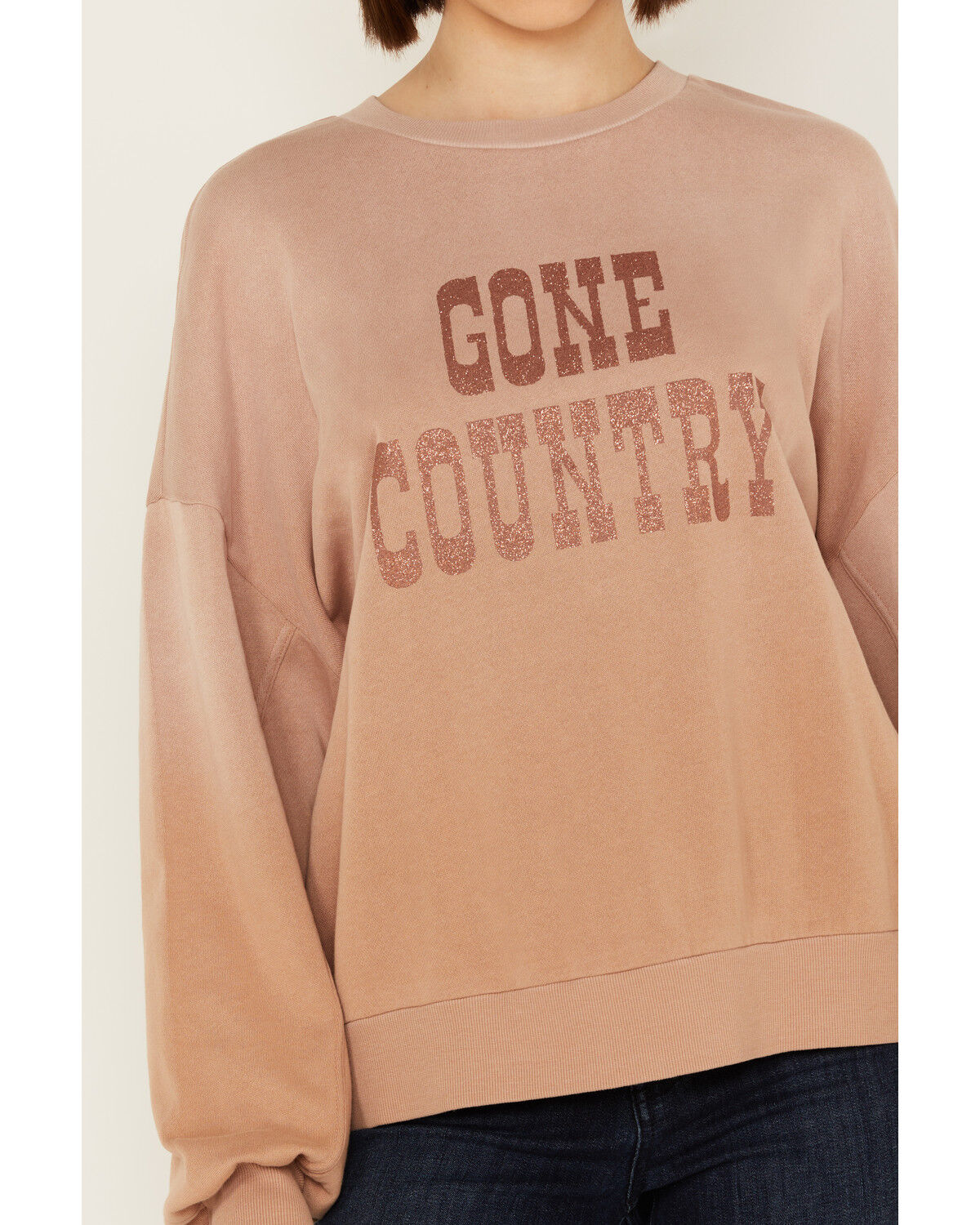 Image #3 - White Crow Women's Glitter Gone Country Graphic Sweatshirt, Pink, hi-res