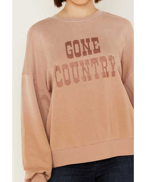 Image #3 - White Crow Women's Glitter Gone Country Graphic Sweatshirt , Pink, hi-res