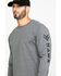Image #5 - Hawx Men's Gray Logo Sleeve Long Sleeve Work T-Shirt - Tall , Heather Grey, hi-res