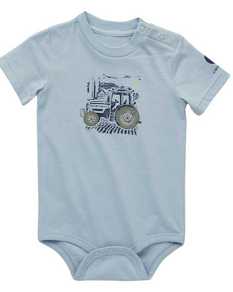 Carhartt Infant Boys' Farm Raised Short Sleeve Onesie , Light Blue, hi-res