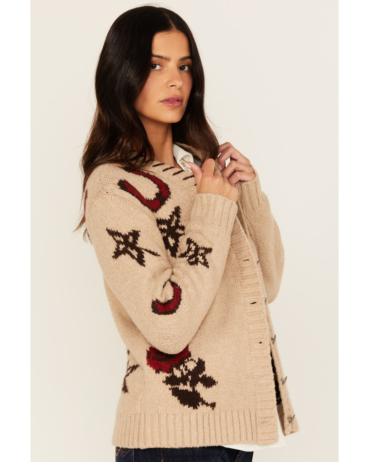 Image #2 - Idyllwind Women's Malta Western Button-Down Cardigan, Sand, hi-res