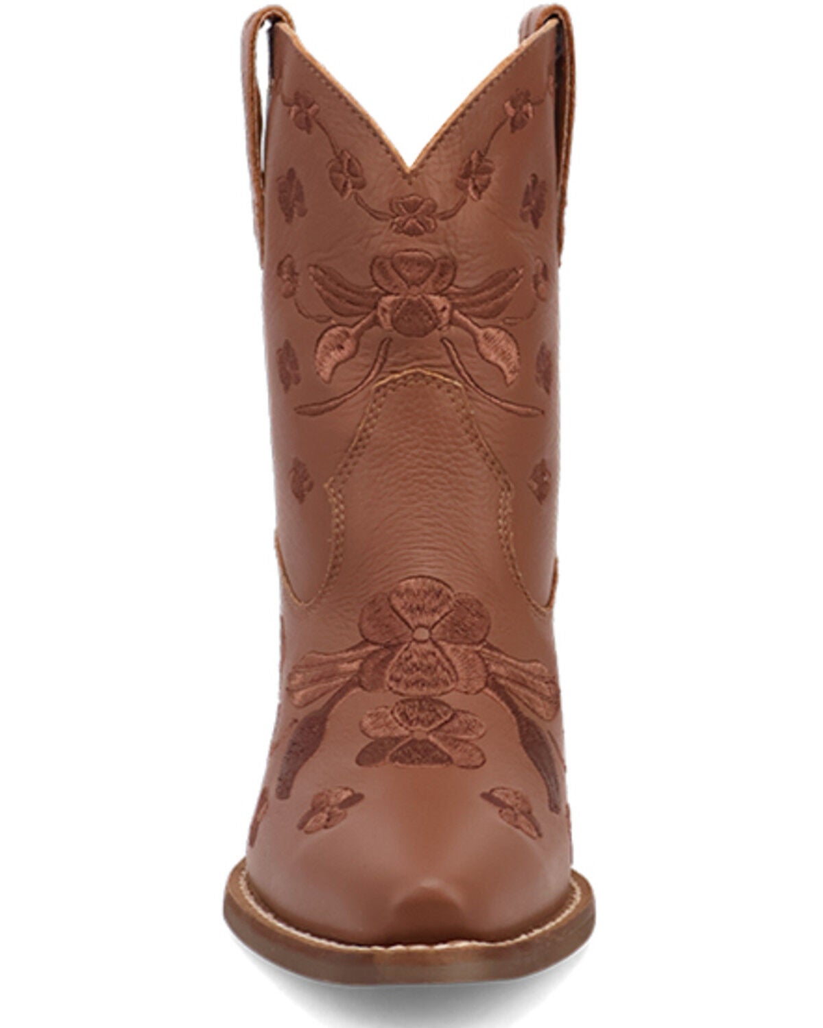 Image #4 - Dingo Women's Sweetheart Embroidered Booties - Round Toe, Brown, hi-res