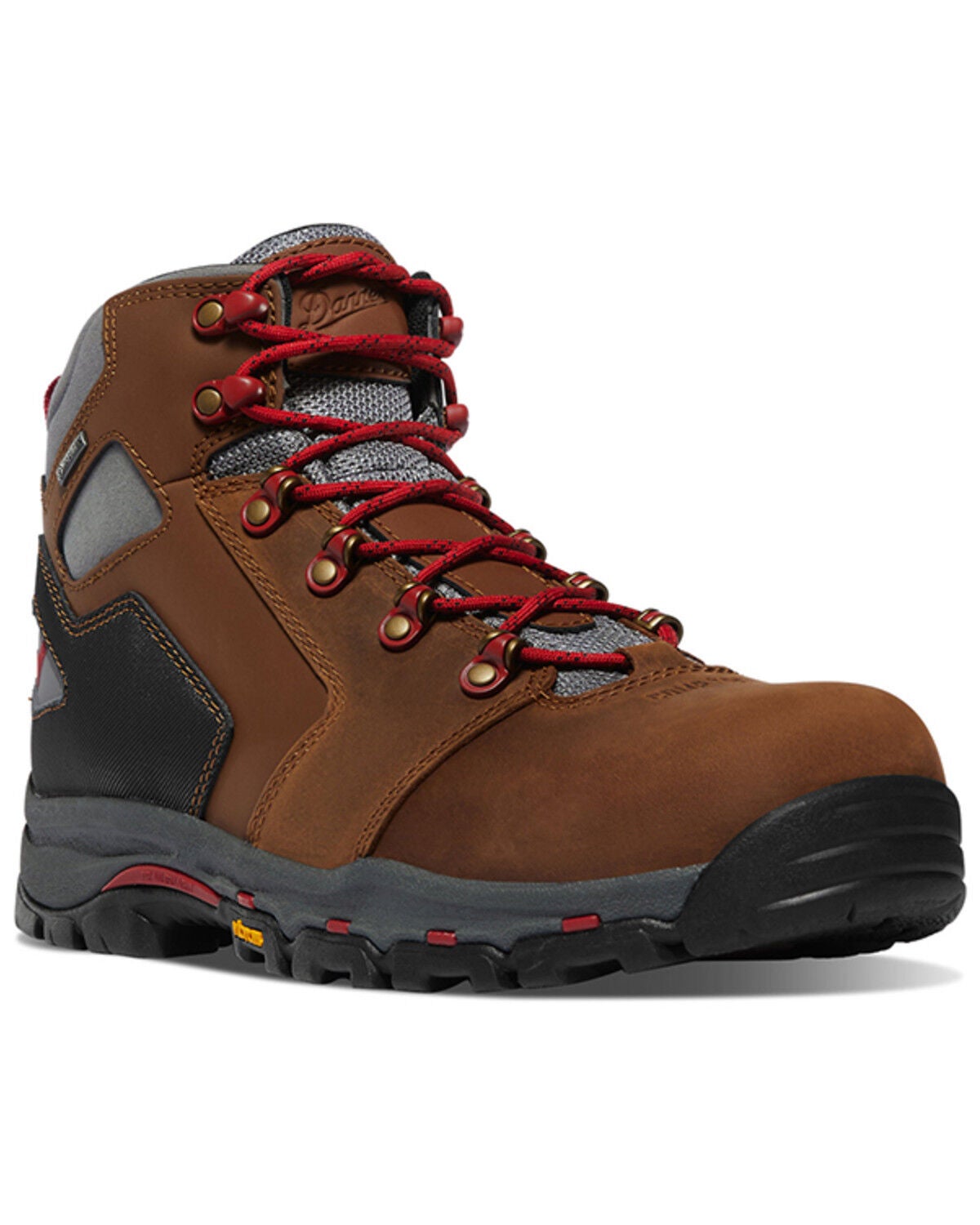 Danner Men's Vicious Waterproof Work Boots - Soft Toe, Red/brown, hi-res