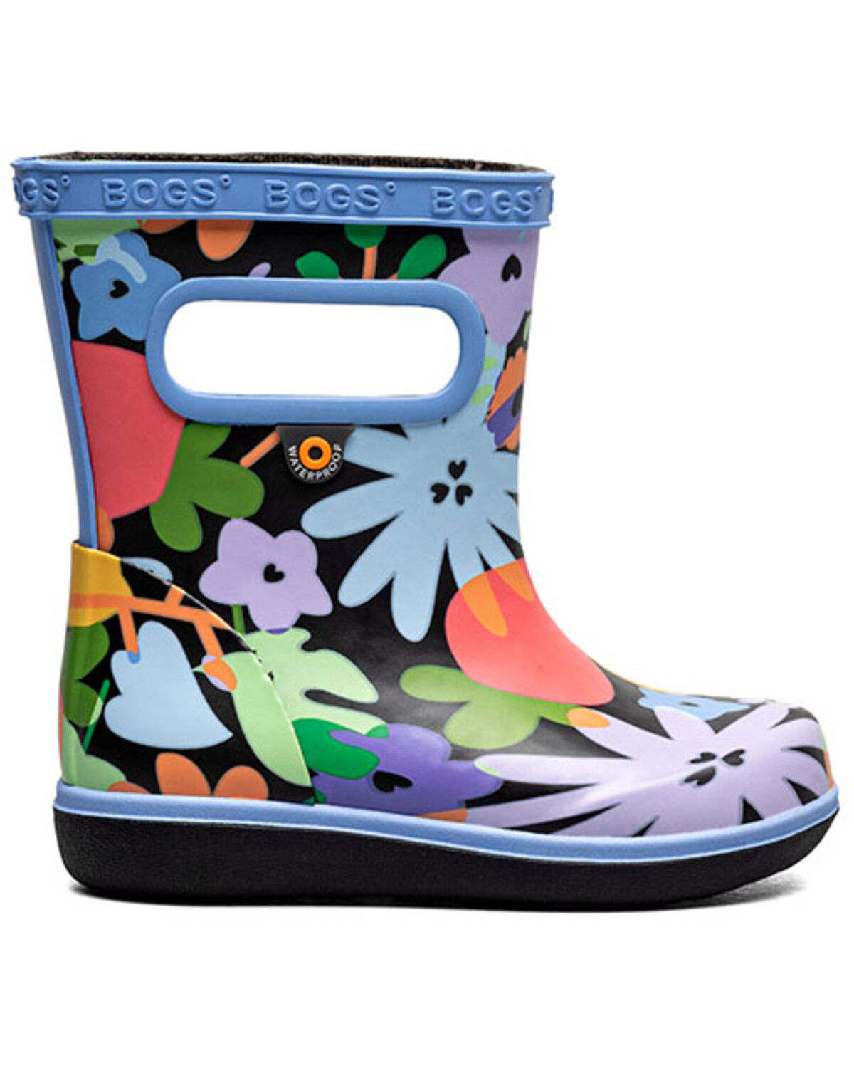 Image #2 - Bogs Toddler Girls' Skipper II Overlap Flowers Rain Boots, Multi, hi-res