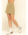 Free People Women's Days in The Sun Suede Skirt, Olive, hi-res